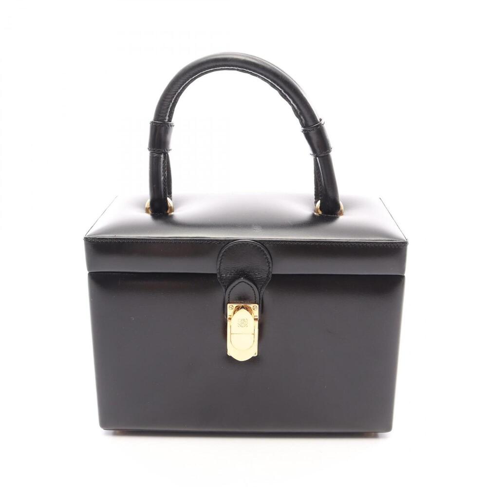 Loewe Anagram Handbag, Leather, Women's, Black